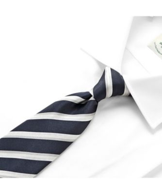 BORRELLI ボレッリ　レジメンタルネクタイ ダークブルー/グレー LUIGI BORRELLI（ルイジ ボレッリ） 【SALE】ルイジボレッリ LUIGI