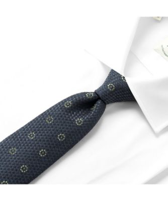 ＜Luigi Borrelli (Men)＞シルクジャカード小紋柄ネクタイ「３５１０６６」　ＣＲ３５１０５９ー５Ｗ