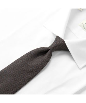 ＜Luigi Borrelli (Men)＞シルクツイルジャカード小紋柄ネクタイ「６５０９」　Ｔ６５１１ー５Ｗ