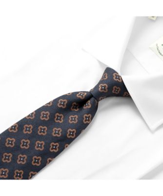 ＜Luigi Borrelli (Men)＞シルクジャカード幾何学柄ネクタイ「６５１１」　Ｔ６５８２ー５Ｗ