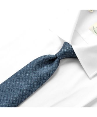 ＜Luigi Borrelli (Men)＞シルクジャカード小紋柄ネクタイ「６５８２」　Ｔ６６３３ー５Ｗ