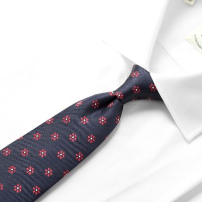 シルクジャカード小花柄ネクタイ「453070」 CR453070ー