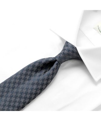 ＜Luigi Borrelli (Men)＞シルクジャカード千鳥格子ネクタイ「４５９０２８」　ＣＲ４５９０２８ー５Ｗ