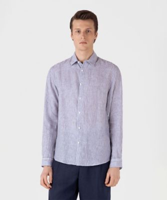 シャツ　Ｌｉｎｅｎ　Ｓｈｉｒｔ　Ｓ／ＭＳＨＴ２０６１ーＳＴＩＢ