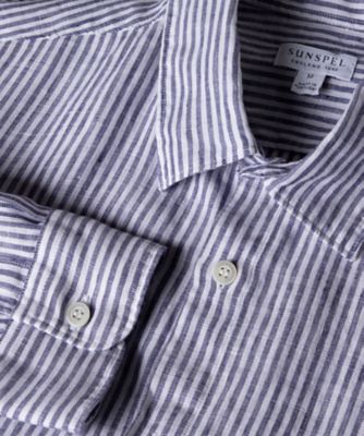 シャツ　Ｌｉｎｅｎ　Ｓｈｉｒｔ　Ｓ／ＭＳＨＴ２０６１ーＳＴＩＢ