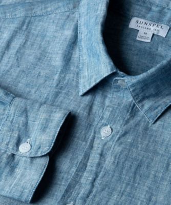 シャツ　Ｌｉｎｅｎ　Ｓｈｉｒｔ　Ｓ／ＭＳＨＴ２１０６ーＢＵＶＰ