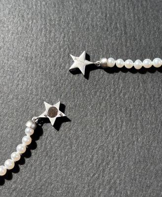 パールネックレス　星クラスプ