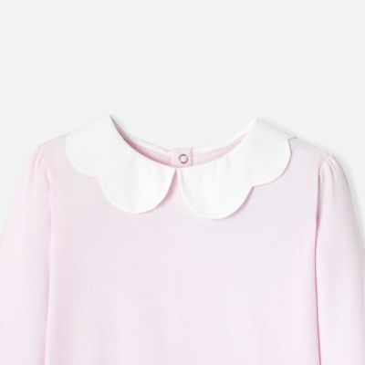 スカラップ襟長袖Ｔシャツ　２０３３５４７