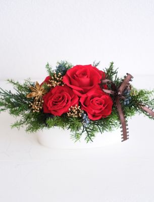 ＜Honey Garden＞真紅のバラのプリザーブドアレンジメント