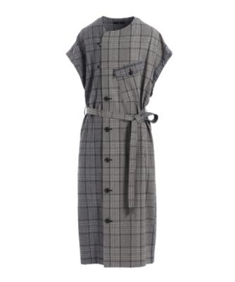 Y’s (Women)/ワイズ GRID PLAID SURGICAL DRESS YMーD08ー025