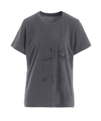 ＜Y’s (Women)＞ＣＯＴＴＯＮ　ＪＥＲＳＥＹ　ＡＮＩＭＡＬ　ＰＲＩＮＴ　ＲＯＵＮＤ　ＮＥＣＫ　ＨＡＬＦ　ＳＬＥＥＶＥ　Ｔ　ＹＭーＴ０１ー６７０