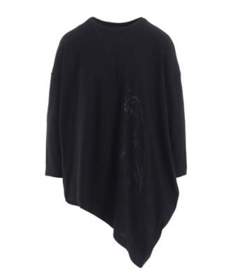 ＜Y’s (Women)＞ＣＯＴＴＯＮ　ＪＥＲＳＥＹ　ＡＮＩＭＡＬ　ＰＲＩＮＴ　ＡＳＹＭＭＥＴＲＹ　ＤＲＡＰＥ　Ｔ　ＹＭーＴ０３ー６７０