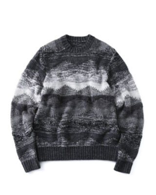 ニット ＡＢＳＴＲＡＣＴ ＣＲＥＷＮＥＣＫ ＫＮＩＴ ＳＯＰＨ