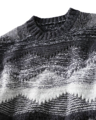 ニット ＡＢＳＴＲＡＣＴ ＣＲＥＷＮＥＣＫ ＫＮＩＴ ＳＯＰＨ