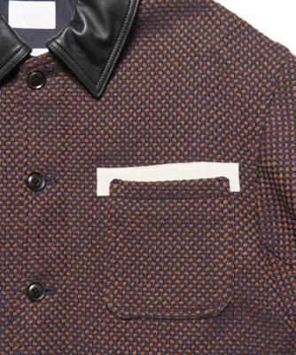 【送料無料】ブルゾン　ＬＥＡＴＨＥＲ　ＣＯＬＬＡＲ　ＣＯＶＥＲＡＬＬ　／Ｋｖａｄｒａｔ　Ｓｉｓｕ　ＳＰＮＴー２５２００６