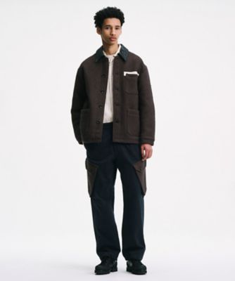 【送料無料】ブルゾン　ＬＥＡＴＨＥＲ　ＣＯＬＬＡＲ　ＣＯＶＥＲＡＬＬ　／Ｋｖａｄｒａｔ　Ｓｉｓｕ　ＳＰＮＴー２５２００６