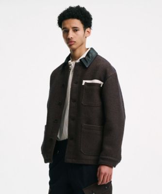 【送料無料】ブルゾン　ＬＥＡＴＨＥＲ　ＣＯＬＬＡＲ　ＣＯＶＥＲＡＬＬ　／Ｋｖａｄｒａｔ　Ｓｉｓｕ　ＳＰＮＴー２５２００６