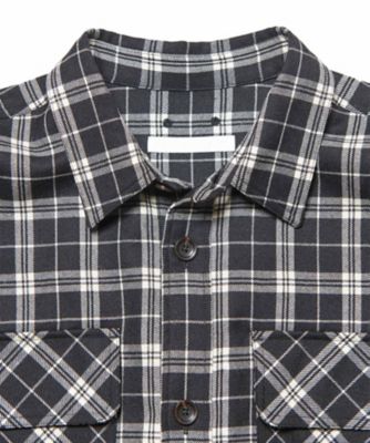 シャツ SAXONY WOOL CHECK LOGO PATCH