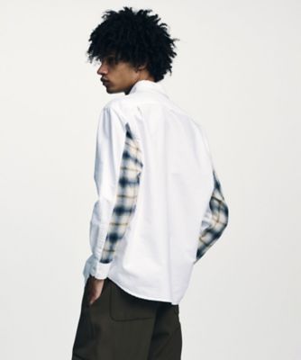 カジュアルシャツ CHECK PANELED B．D SHIRT