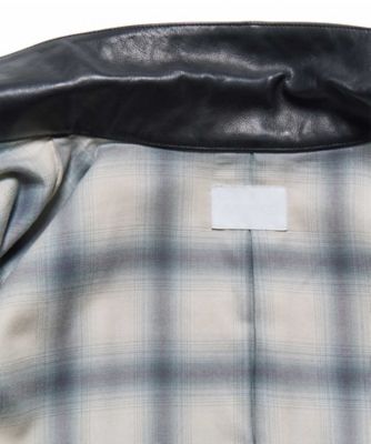 ブルゾン LEATHER TRUCKER JACKET SPNTー