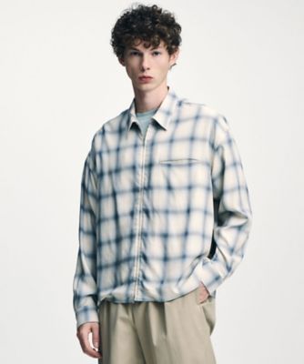 シャツ DRAPE ZIPーUP SHIRT SPNTー260005