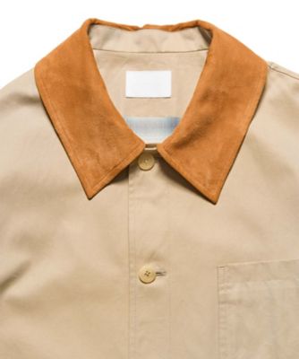 ブルゾン LEATHER COLLAR COVERALL SPNTー