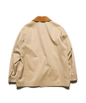 ブルゾン LEATHER COLLAR COVERALL SPNTー