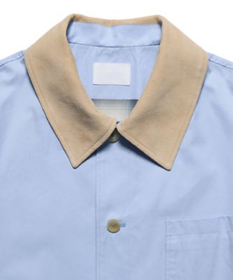 ブルゾン LEATHER COLLAR COVERALL SPNTー