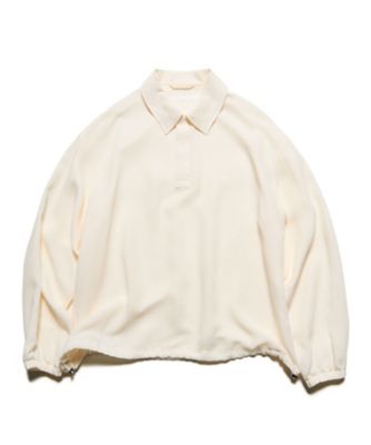 ポロシャツ LINEN MESH L／S POLO SPNTー