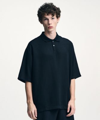 ポロシャツ MESH OVERSIZED POLO SPNTー