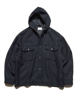 カジュアルシャツ FANCY TWEED HOODED SHIRT