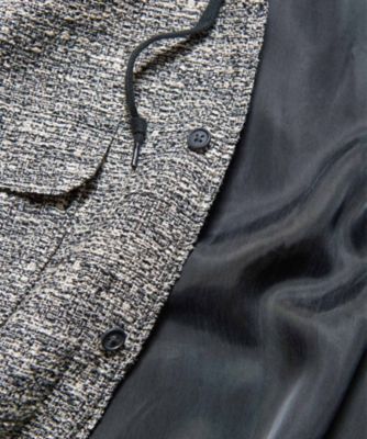 カジュアルシャツ FANCY TWEED HOODED SHIRT