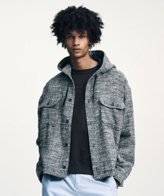 カジュアルシャツ FANCY TWEED HOODED SHIRT