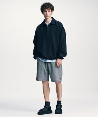 【未使用タグ付】 SOPHNET. ソフネット ワイド　ポロシャツ　黒　XL カジュアルシャツ FANCY TWEED POLO SHIRT