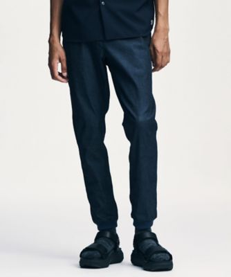 パンツ STRETCH DENIM SLIMーFIT RIBBED
