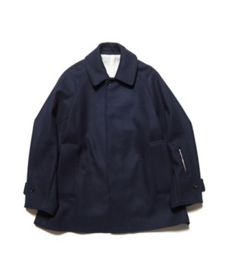 コート WOOL MELTON SHORT OVERCOAT SPNT