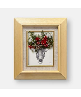 ＜PACOS＞ホーリーレターフラワー（トナカイ／レッド）Ｆ０号