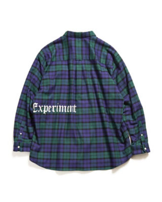 シャツ ＦＬＡＮＮＥＬ ＣＨＥＣＫ ＧＯＴＨＩＣ ＬＯＧＯ ＢＡＧＧＹ