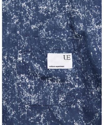 シャツ　ＩＮＤＩＧＯ　ＰＲＩＮＴ　ＤＲＡＷＣＯＲＤ　ＳＨＩＲＴ　ＵＥー２５０００８