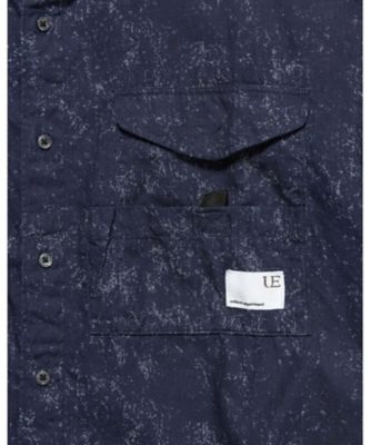 シャツ　ＩＮＤＩＧＯ　ＰＲＩＮＴ　Ｓ／Ｓ　ＦＩＳＨＩＮＧ　ＳＨＩＲＴ　ＵＥ－２５０００９