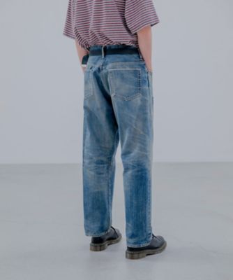 デニムパンツ DAMAGED REGULAR FIT JEANS