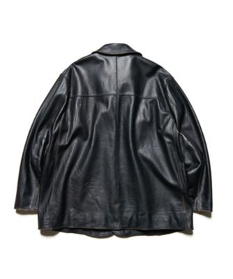 送料無料】コート LEATHER CAR COAT UEー