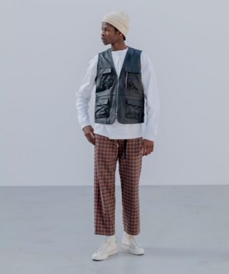 ベスト LEATHER 4POCKET VEST UEー