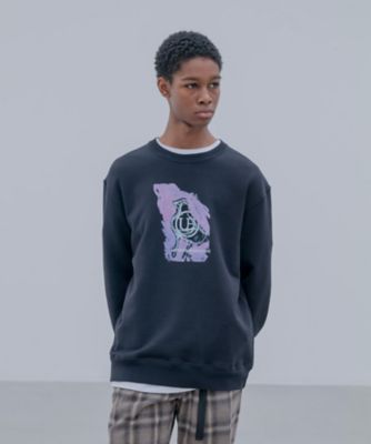 Inside 23 experiment No. 0 スウェット M ブラック スウェット CUTーOUT LOGO SWEATSHIRT UE