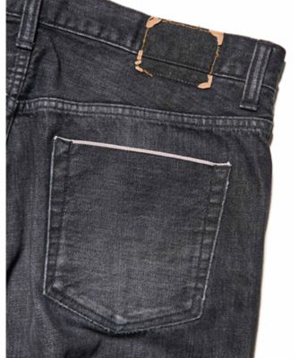 パンツ DAMAGED DENIM TAPEREDーFIT JEANS