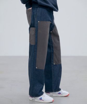 デニム LEATHER DOUBLE KNEE DENIM