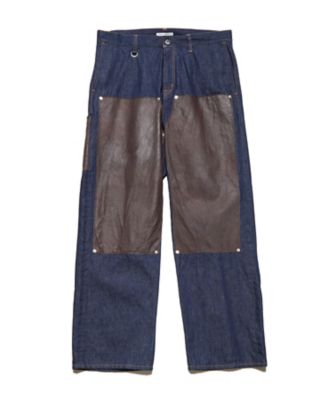 デニム LEATHER DOUBLE KNEE DENIM