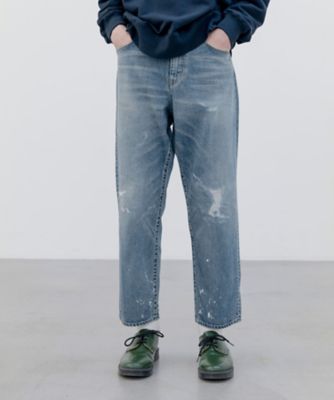 ジーンズ DAMAGED REGULARーFIT JEANS UEー