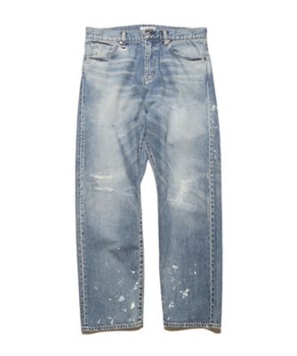 ジーンズ DAMAGED REGULARーFIT JEANS UEー