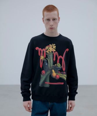 Narcissus 袖ファーボリュームスウェット ULYSSES トレーナー スウェット ファー付きオフショルスウェット